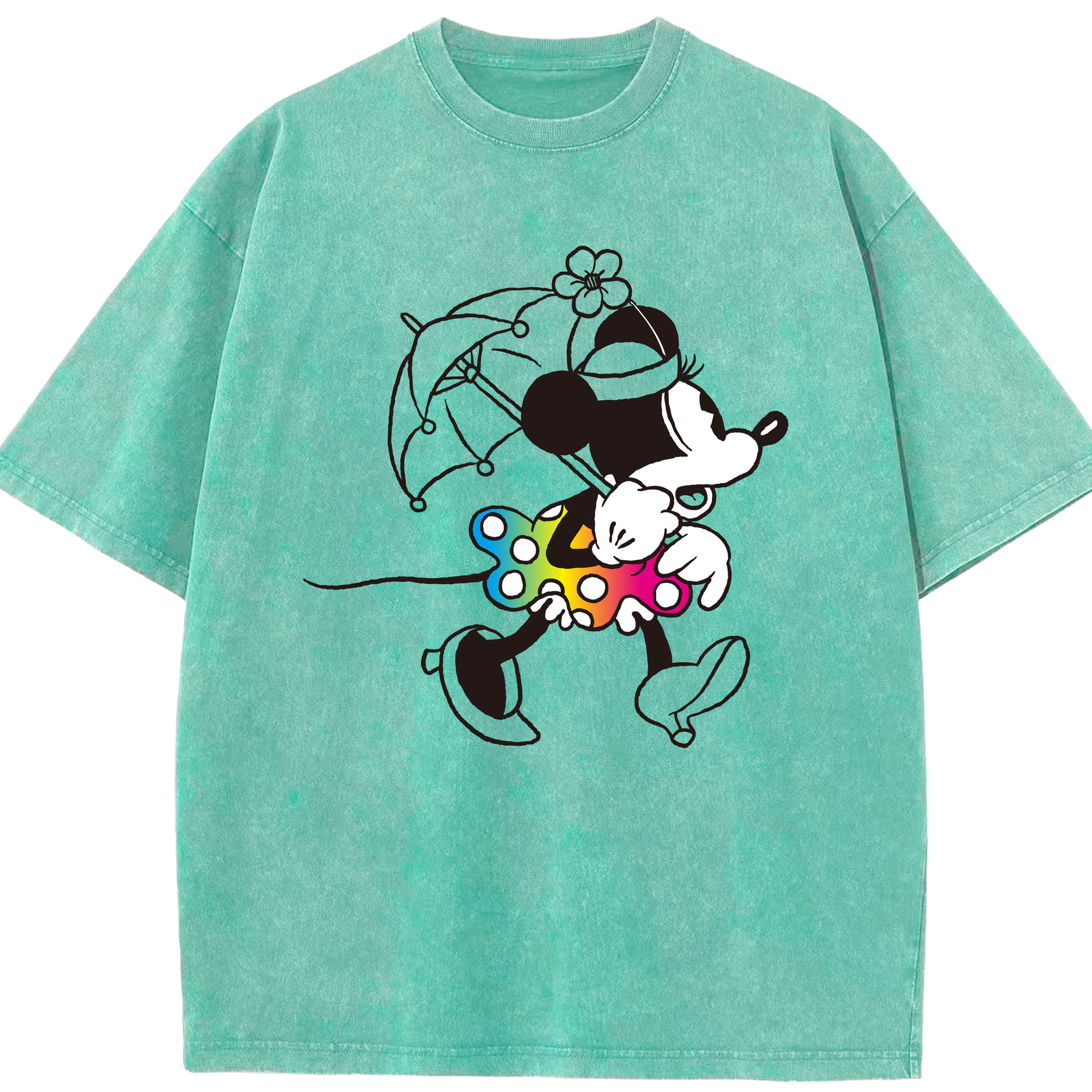 （画像用） ミッキーマウス Mickey Mouse 綿100% ヴィンテージ風 半袖Tシャツ（フロントプリント）